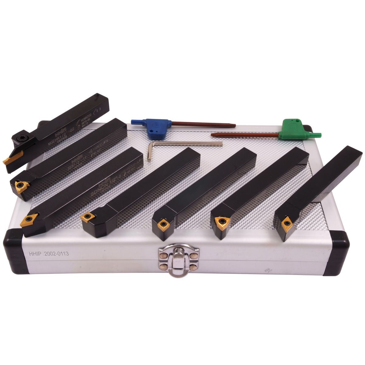 PRO-SERIES 7 PIECE 1/2 INDEXABLE CUT OFF & TURNING TOOL SET (2002-0113)
