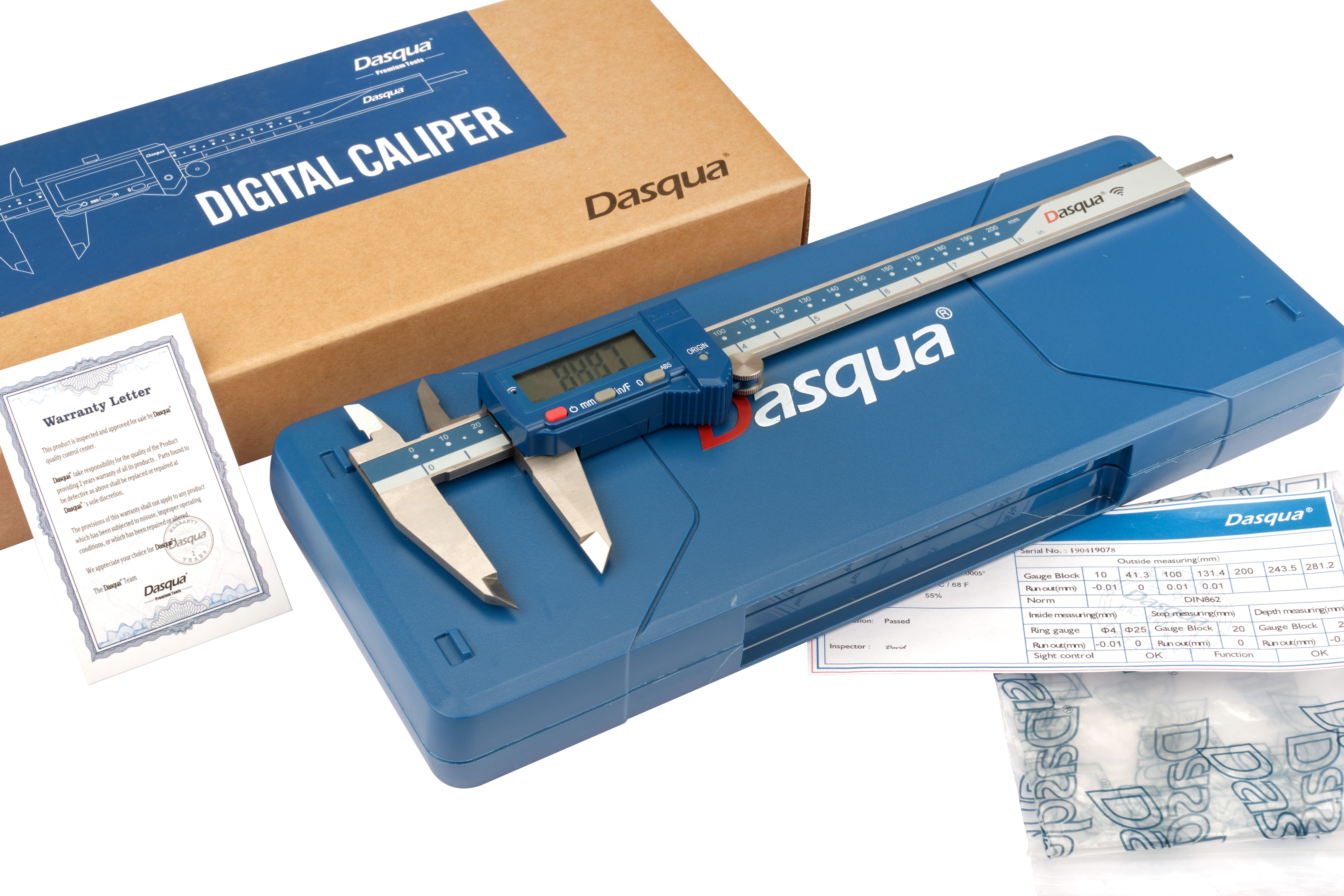 DASQUA 0-200MM/0-8" BLUETOOTH ABSOLUTE DIGITAL CALIPER (2025-1010)