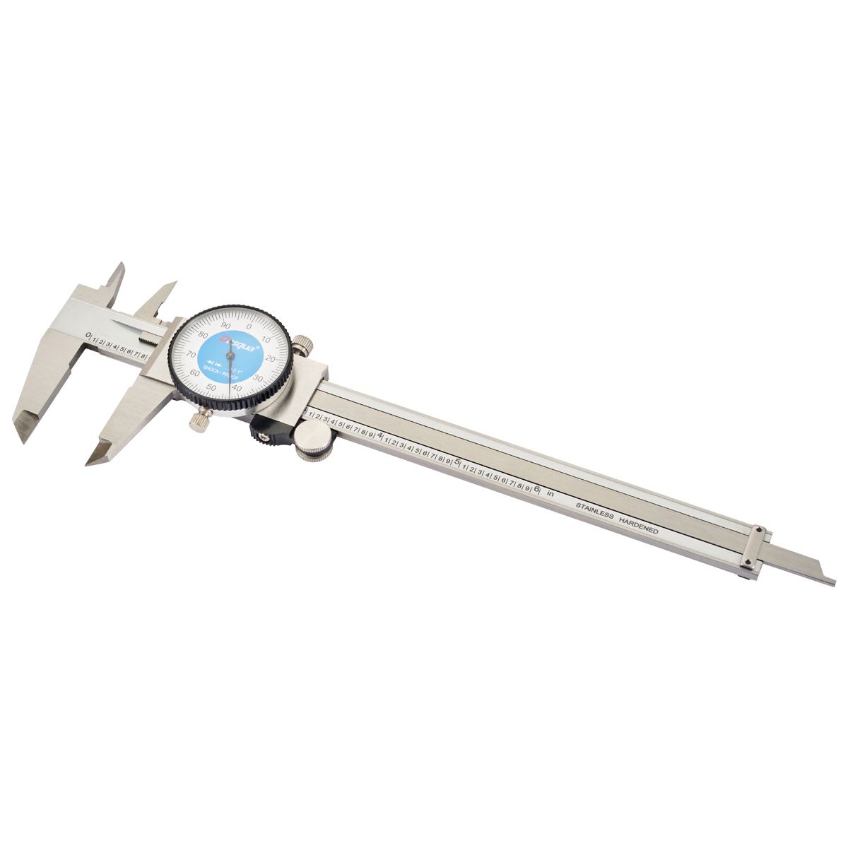 DASQUA 0-6" STAINLESS STEEL DIAL CALIPER WITH DEPTH GAGE (2210-8280)