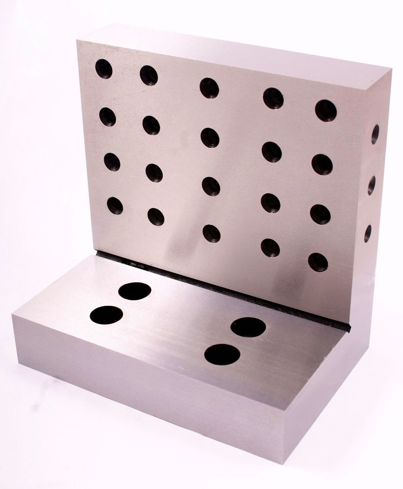 6 X 6 X 4 X 1-1/4" STEEL ANGLE PLATE WITH BACK HOLES (3402-2664)