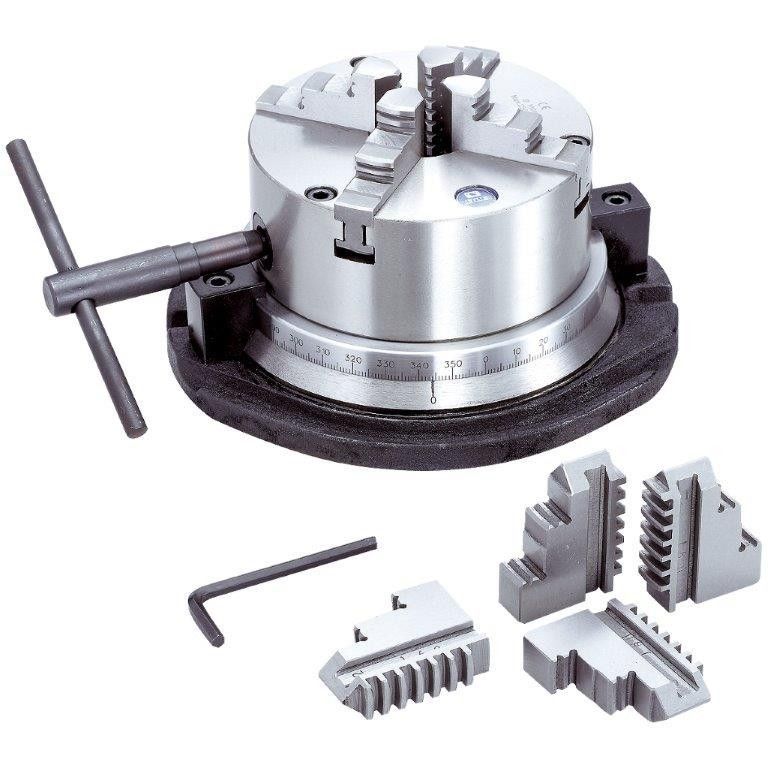 8" 4-JAW SELF-CENTERING ROTARY CHUCK (3900-2418) - MADE IN TAIWAN