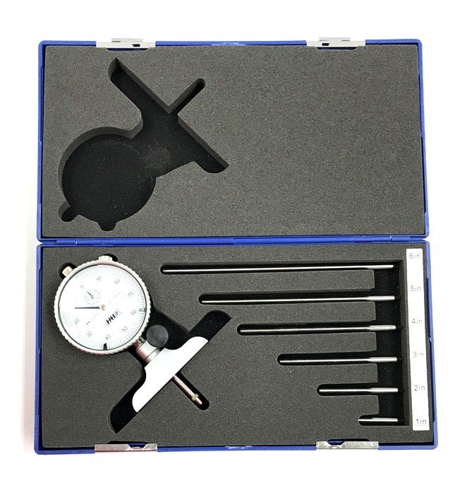0-22" DIAL DEPTH GAGE SET WITH 2-1/2" BASE (4500-0004)
