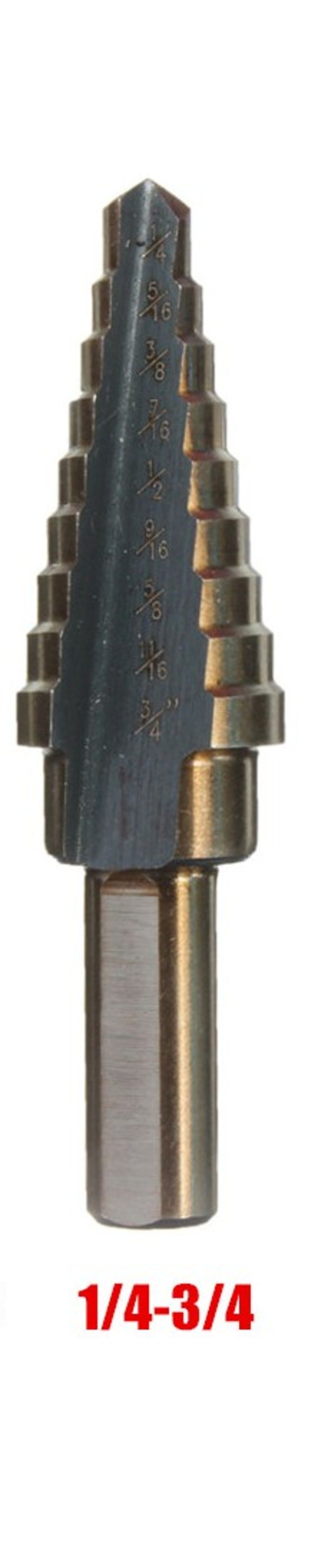 1/4-3/4" HIGH SPEED STEEL STEP DRILL WITH 9 STEPS (5000-0015)