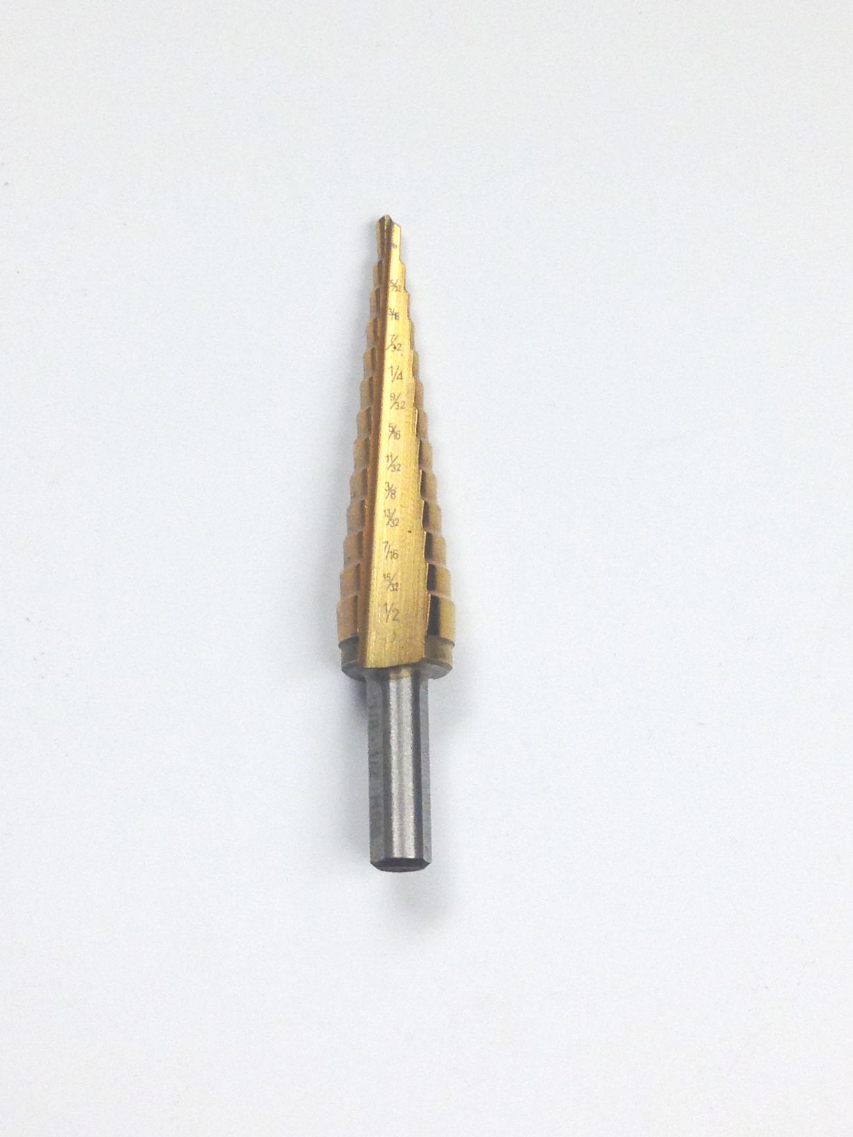 1/8-1/2" TiN COATED HIGH SPEED STEEL STEP DRILL WITH 13 STEPS (5000-0013)