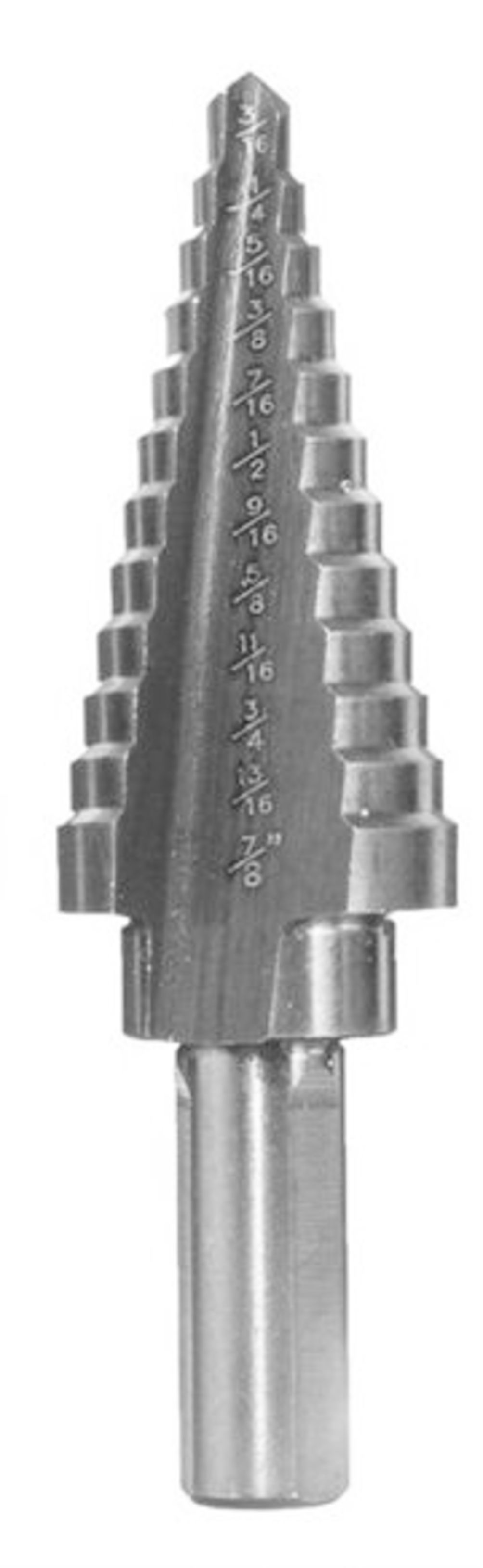 3/16-7/8" HIGH SPEED STEEL STEP DRILL WITH 12 STEPS (5000-0016)