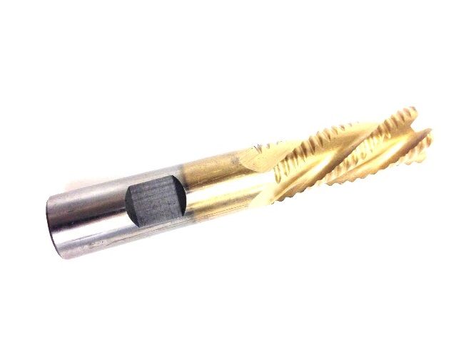 1 X 1 X 2 X 4-1/2" 5 FLUTE TiN COATED M42 COBALT ROUGHING END MILL (8002-6802)