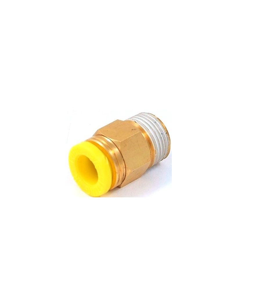 PUSH TO CONNECT MALE PNEUMATIC TUBE FITTING 1/8 X NPT 3/8 (8401-0275)